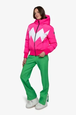 Jacken*SPORTALM Daunen-Skijacke mit Kapuze NeonPink