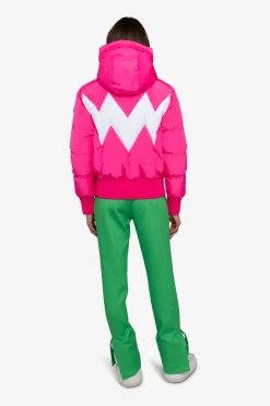 Jacken*SPORTALM Daunen-Skijacke mit Kapuze NeonPink