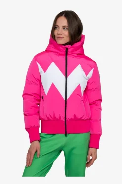 Jacken*SPORTALM Daunen-Skijacke mit Kapuze NeonPink