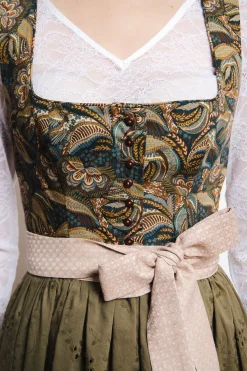 Dirndl*SPORTALM Dirndl mit Allover-Druck und Schürze mit Lochstickerei PastelLime