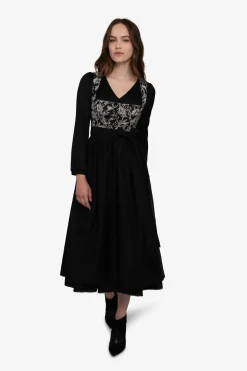 Dirndl*SPORTALM Dirndl mit Faltenrock Black