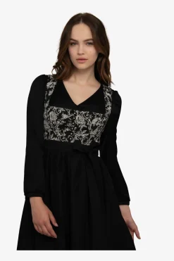 Dirndl*SPORTALM Dirndl mit Faltenrock Black