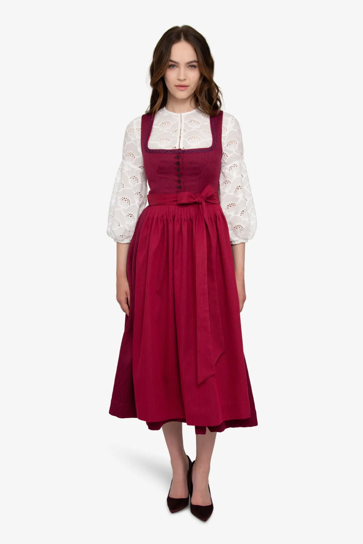 Dirndl*SPORTALM Dirndl mit Faltenrock BurgundyBerry