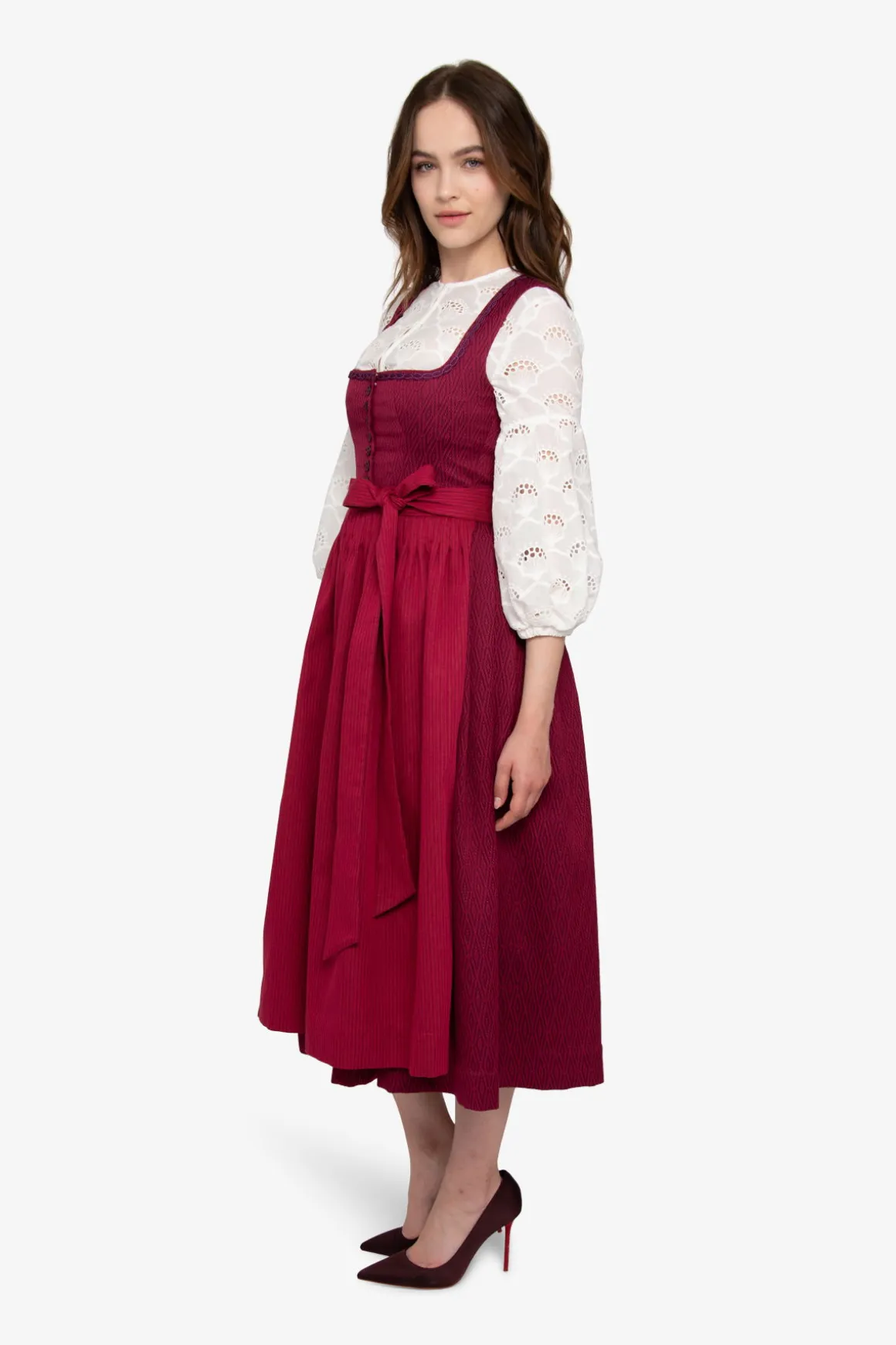 Dirndl*SPORTALM Dirndl mit Faltenrock BurgundyBerry
