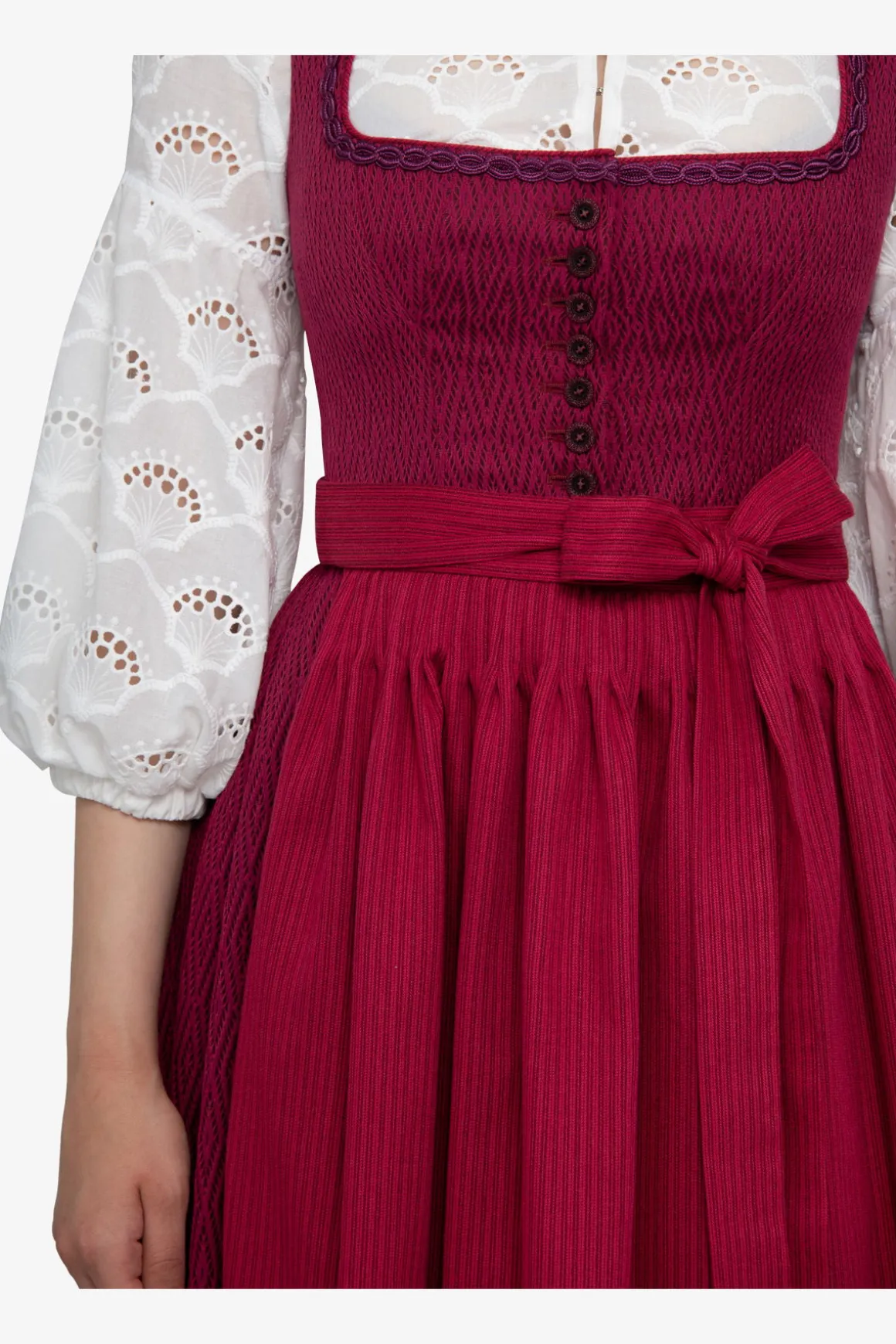 Dirndl*SPORTALM Dirndl mit Faltenrock BurgundyBerry