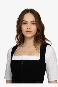 Dirndl*SPORTALM Dirndl mit Faltenrock Black