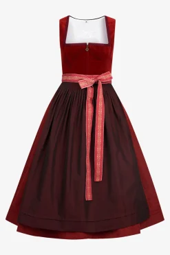 Dirndl*SPORTALM Dirndl mit rotem Samt MarsRed