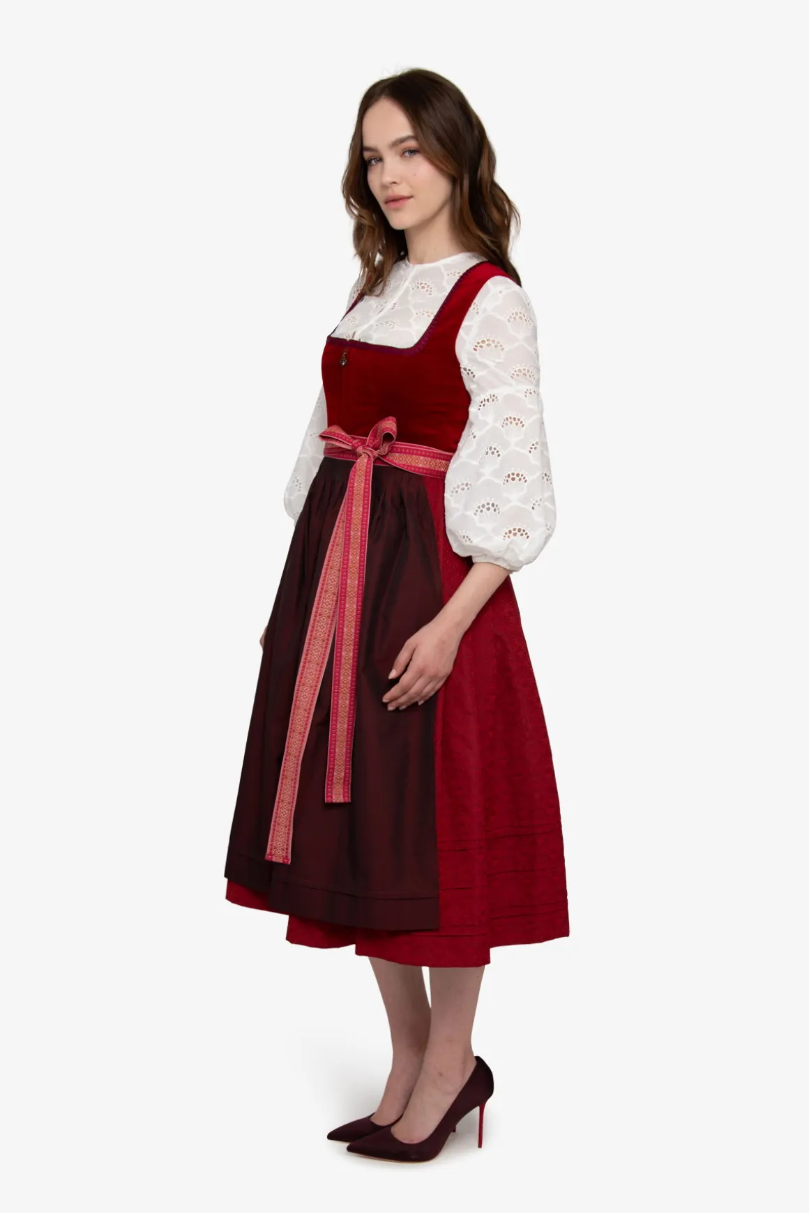 Dirndl*SPORTALM Dirndl mit rotem Samt MarsRed