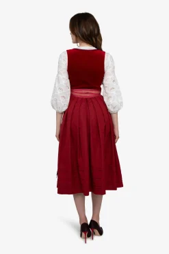 Dirndl*SPORTALM Dirndl mit rotem Samt MarsRed