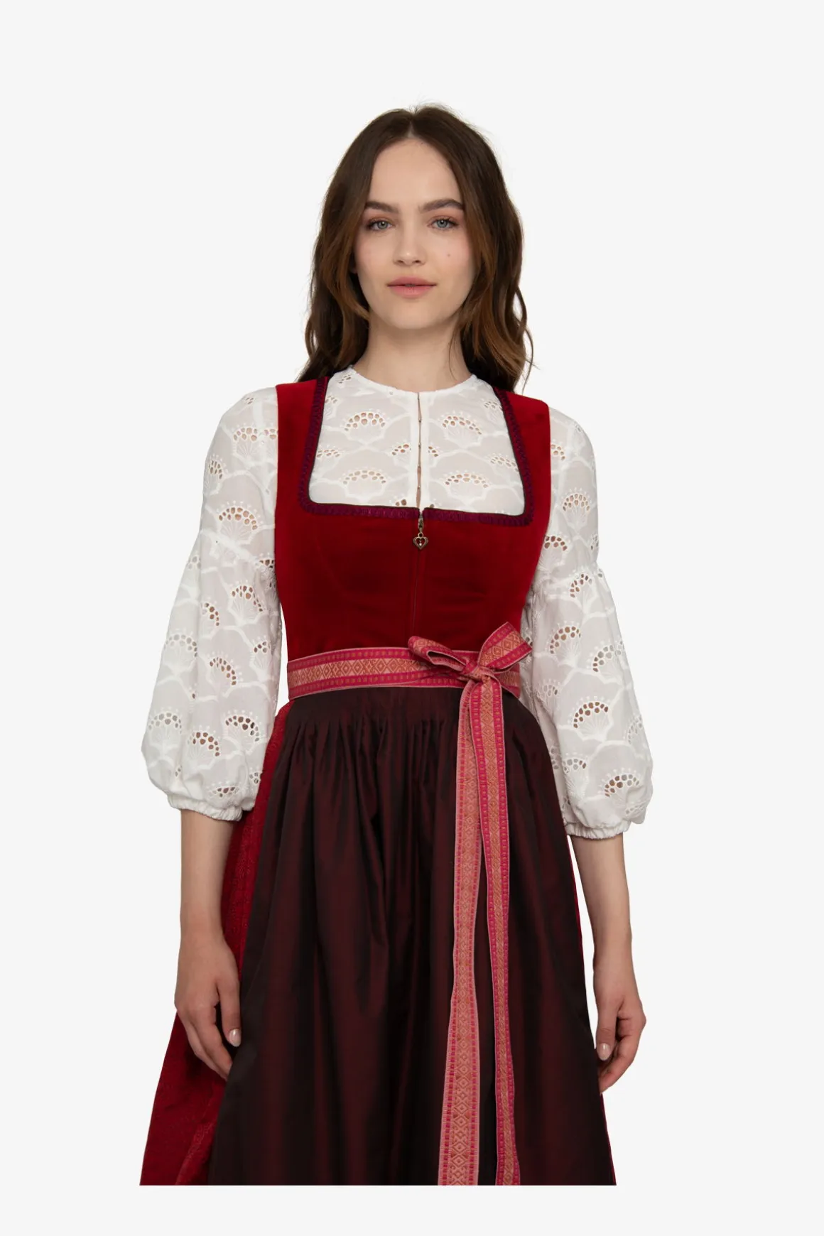 Dirndl*SPORTALM Dirndl mit rotem Samt MarsRed