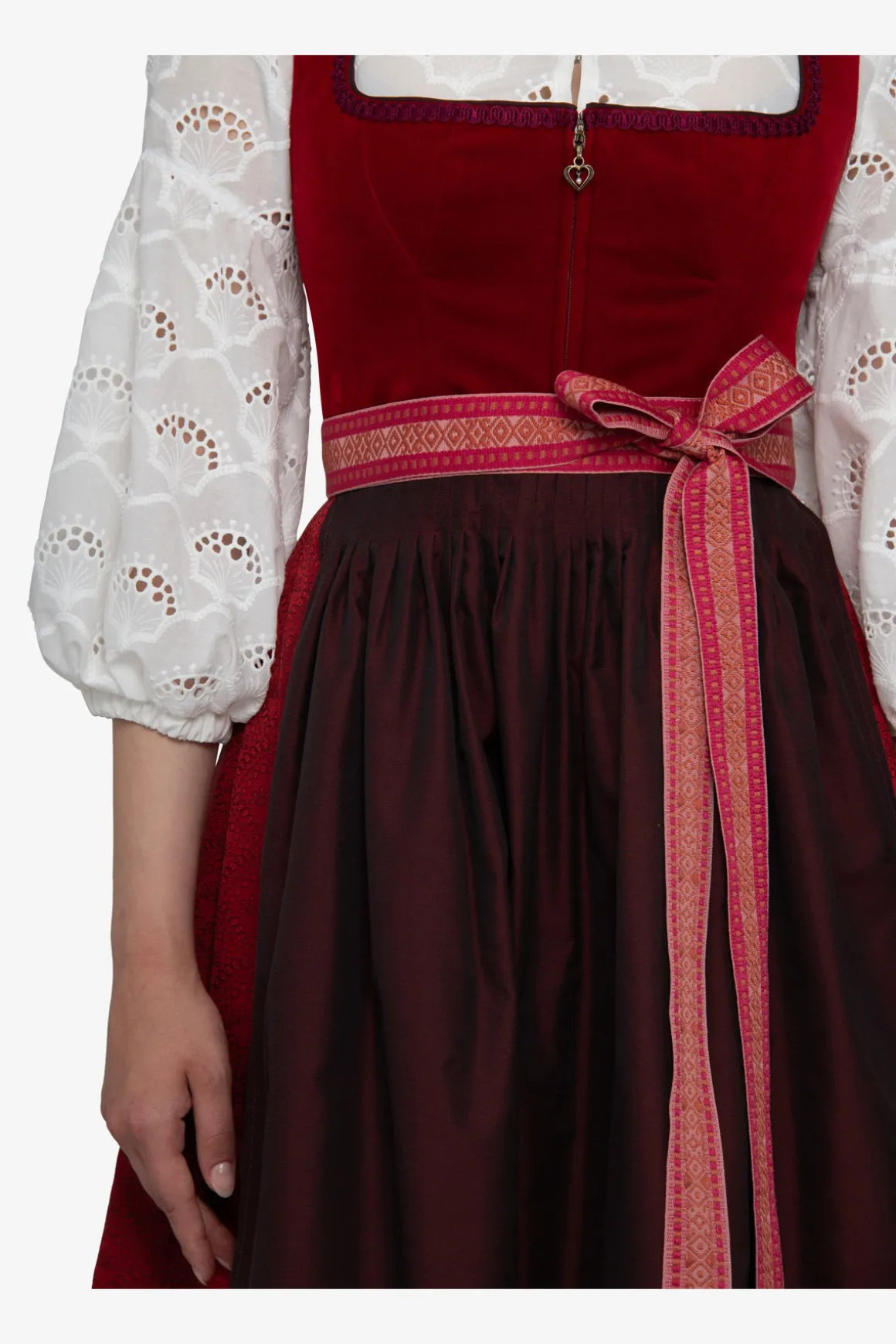 Dirndl*SPORTALM Dirndl mit rotem Samt MarsRed