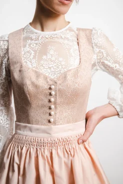 Dirndl*SPORTALM Dirndl mit schimmernder Schürze und zusätzlichem Gürtel VioletPolish