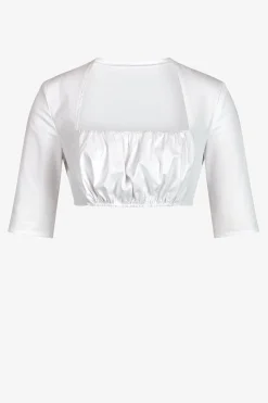 Blusen*SPORTALM Dirndlbluse mit eckigem Ausschnitt WEISS