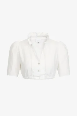 Blusen*SPORTALM Dirndlbluse mit kleinem Stehkragen BrightWhite