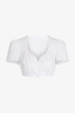 Blusen*SPORTALM Dirndlbluse mit kurzem Ärmel BrightWhite