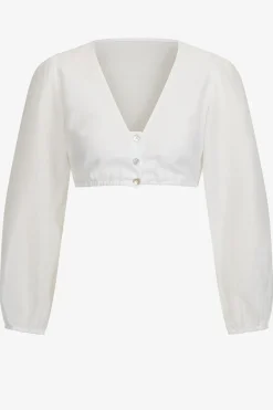 Blusen*SPORTALM Dirndlbluse mit Puffärmel BrightWhite
