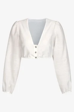 Blusen*SPORTALM Dirndlbluse mit V-Ausschnitt WEISS