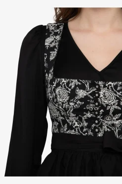 Blusen*SPORTALM Dirndlbluse mit V-Ausschnitt Black