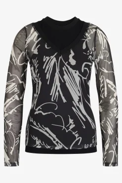 Shirts / Tops*SPORTALM Doppellagiges Langarm-Shirt Black
