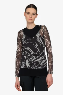 Shirts / Tops*SPORTALM Doppellagiges Langarm-Shirt Black
