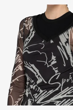 Shirts / Tops*SPORTALM Doppellagiges Langarm-Shirt Black