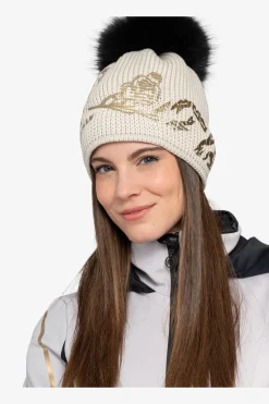 Accessoires Mit Pelz|Accessoires Mit Pelz*SPORTALM Grobstrickmütze mit Echtpelz-Bommel SilverCloud