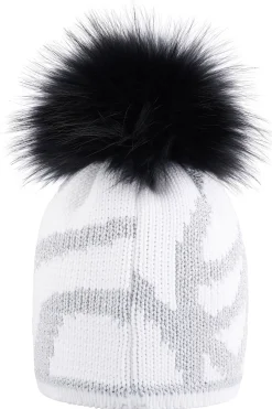 Accessoires Mit Pelz|Accessoires Mit Pelz*SPORTALM Grobstrickmütze mit Echtpelz-Bommel WEISS
