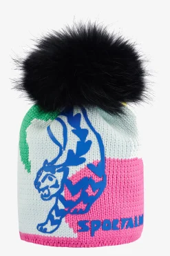 Accessoires Mit Pelz|Accessoires Mit Pelz*SPORTALM Grobstrickmütze mit Echtpelz-Bommel CrystalClear