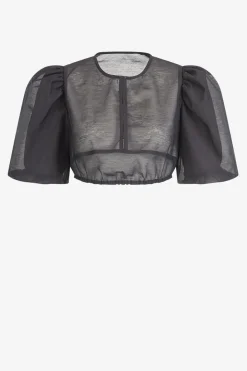 Blusen*SPORTALM Hochgeschlossene Dirndlbluse Black