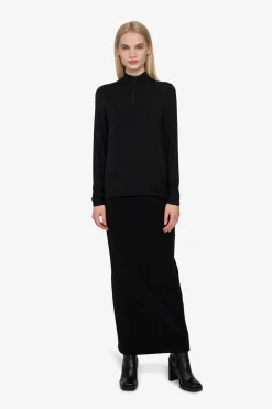 Shirts / Tops*SPORTALM Langarm-Shirt mit Stehkragen Black
