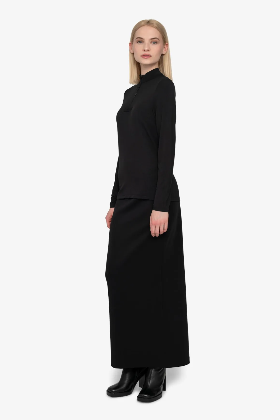 Shirts / Tops*SPORTALM Langarm-Shirt mit Stehkragen Black