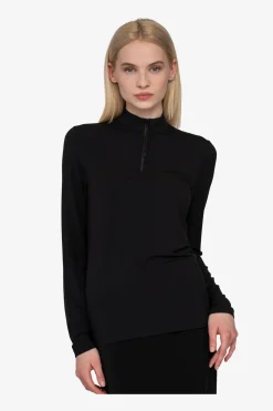Shirts / Tops*SPORTALM Langarm-Shirt mit Stehkragen Black