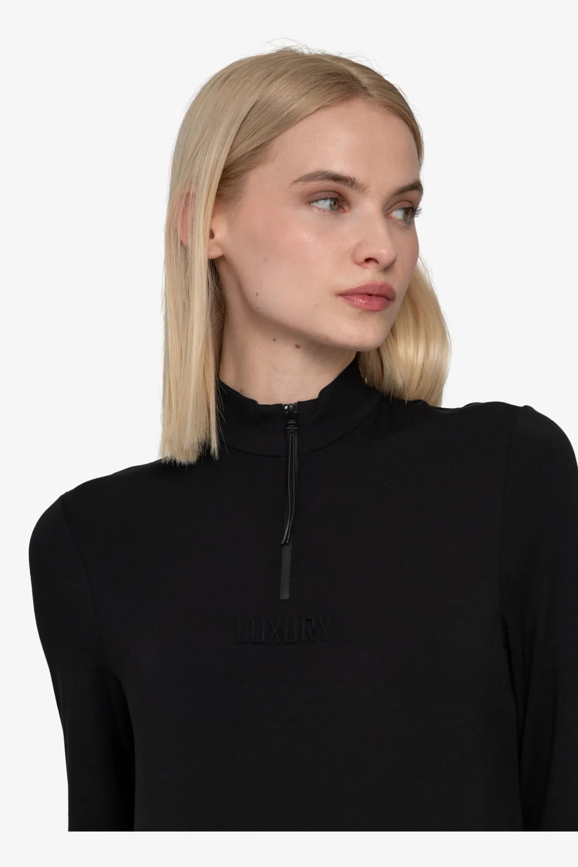 Shirts / Tops*SPORTALM Langarm-Shirt mit Stehkragen Black