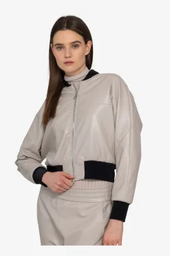 Jacken / Blazer*SPORTALM Lederimitat-Jacke mit Stehkragen String