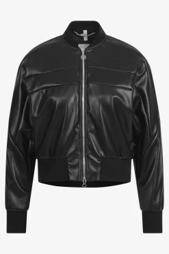 Jacken / Blazer*SPORTALM Lederimitat-Jacke mit Stehkragen Black
