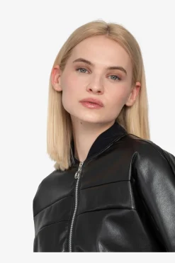 Jacken / Blazer*SPORTALM Lederimitat-Jacke mit Stehkragen Black