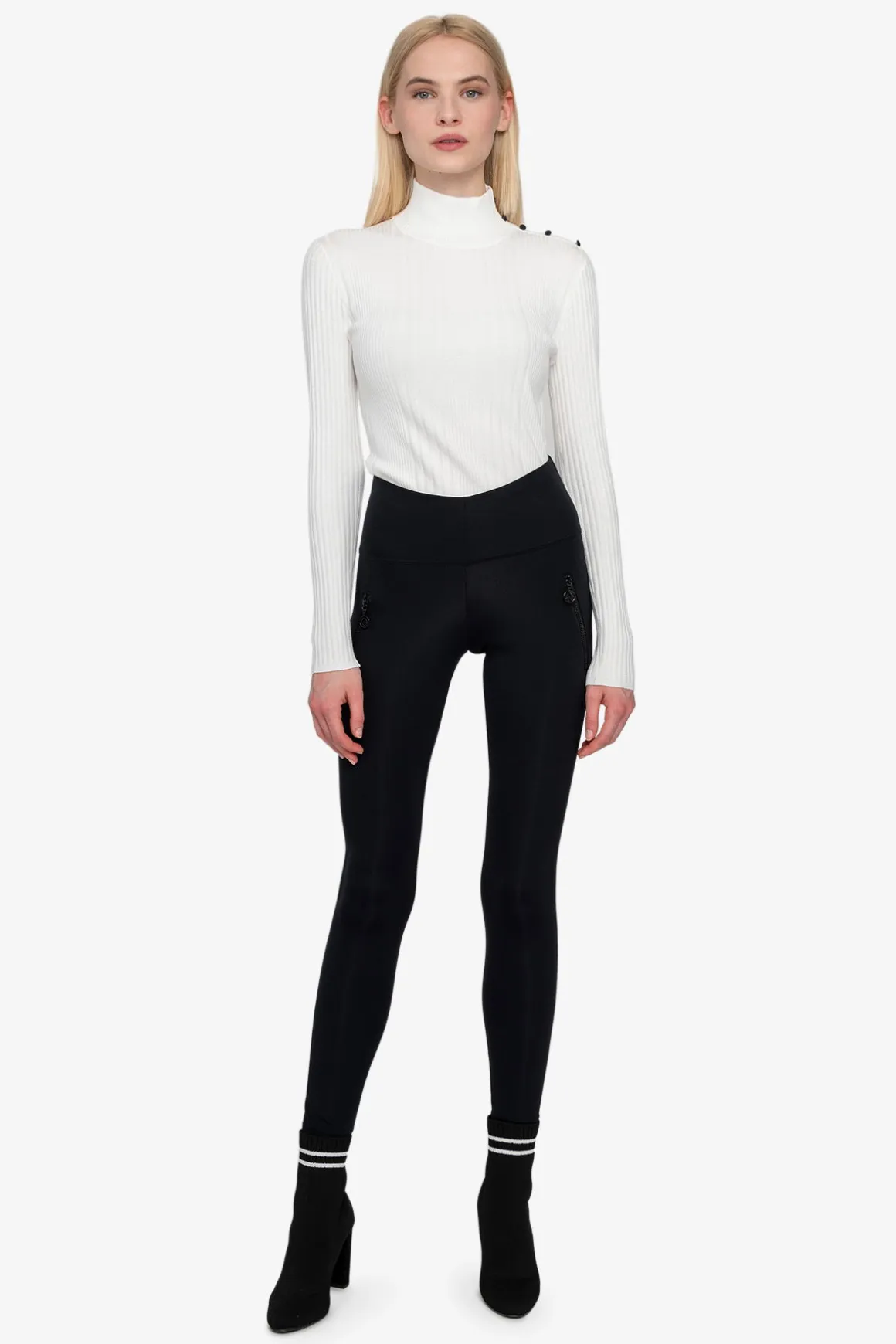 Hosen / Jeans*SPORTALM Leggings mit Reißverschlusstaschen Black