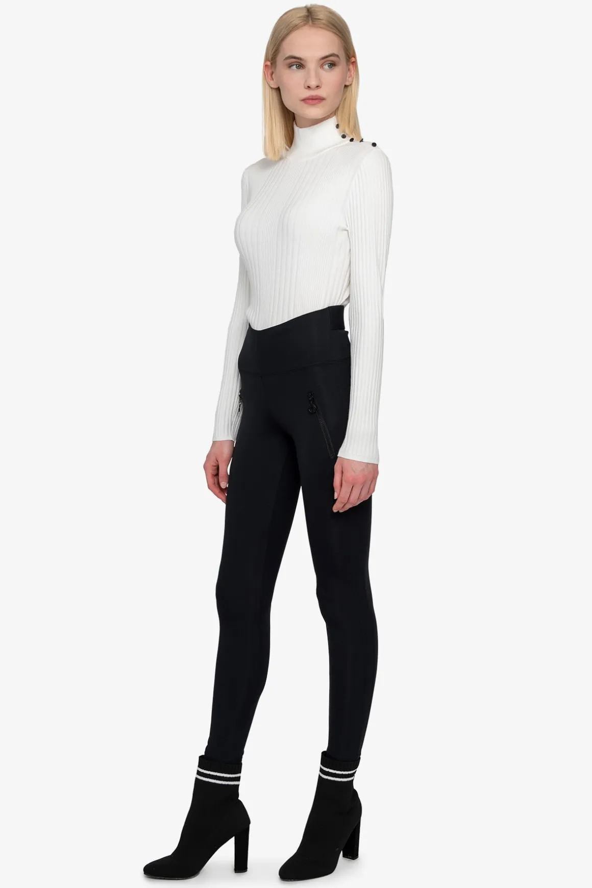 Hosen / Jeans*SPORTALM Leggings mit Reißverschlusstaschen Black