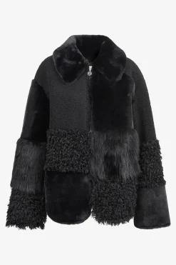 Jacken / Blazer*SPORTALM Material-Mix-Jacke mit Umlegekragen Black