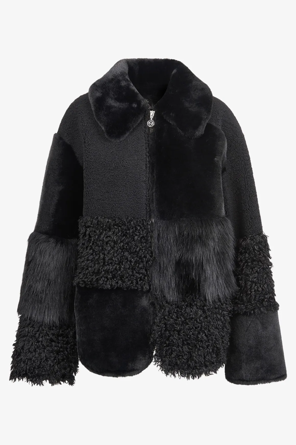 Jacken / Blazer*SPORTALM Material-Mix-Jacke mit Umlegekragen Black