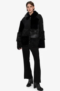 Jacken / Blazer*SPORTALM Material-Mix-Jacke mit Umlegekragen Black