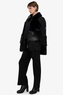 Jacken / Blazer*SPORTALM Material-Mix-Jacke mit Umlegekragen Black