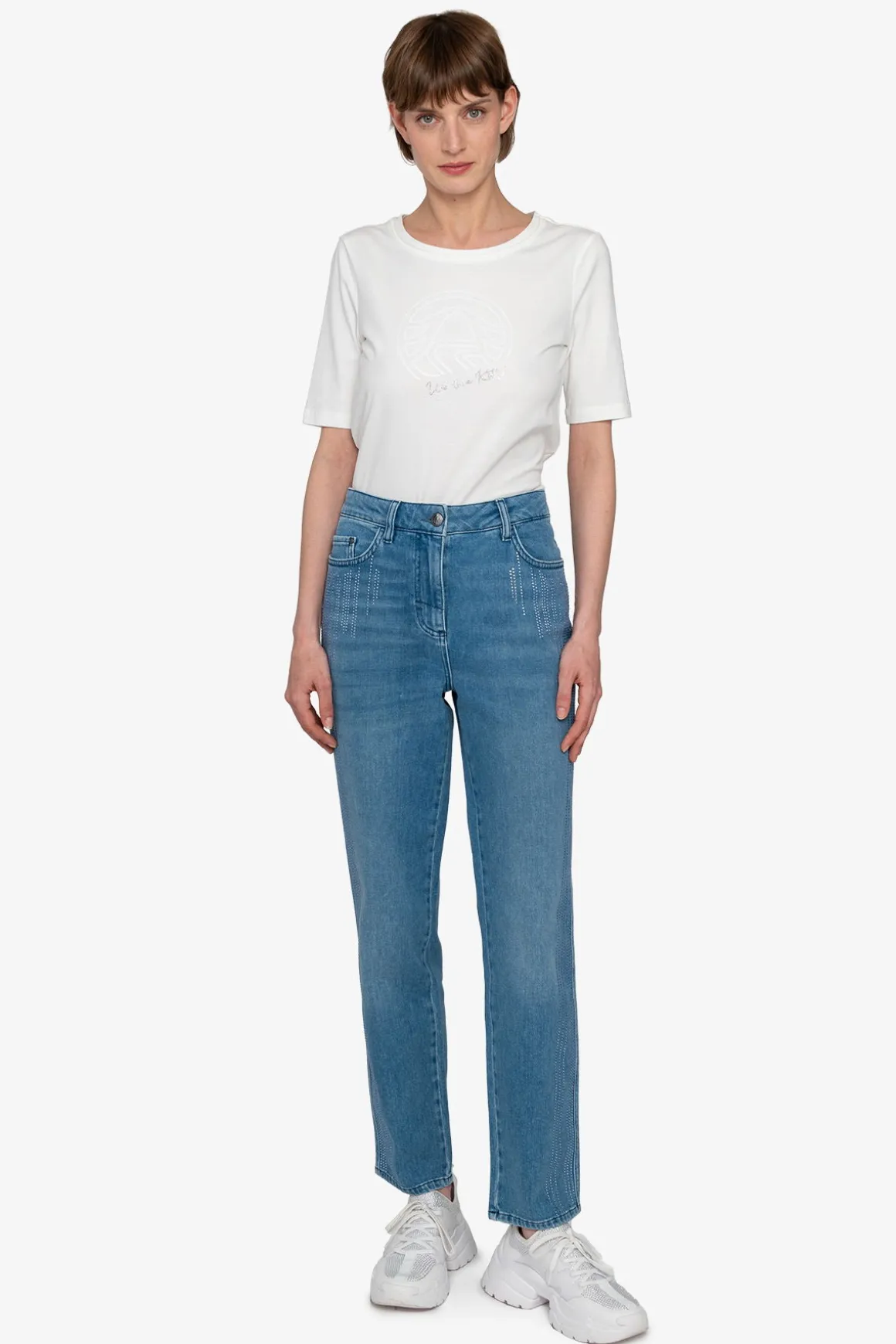 Hosen / Jeans*SPORTALM Mom-Fit-Jeans BlueDenim