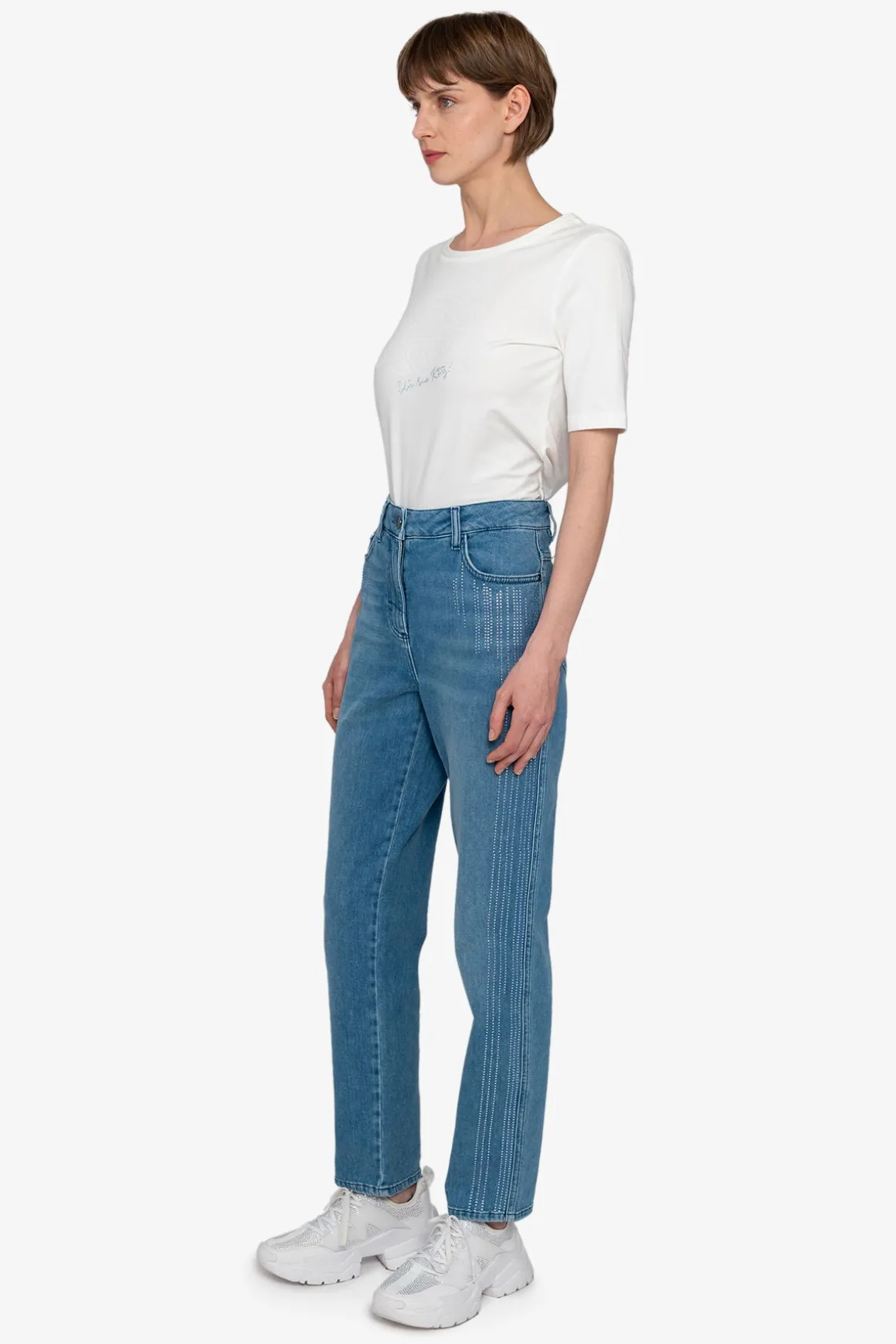 Hosen / Jeans*SPORTALM Mom-Fit-Jeans BlueDenim