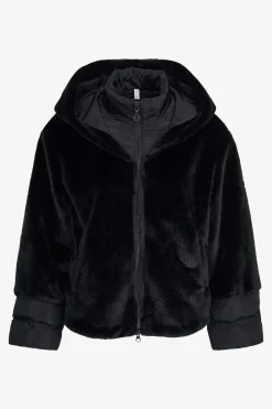 Jacken / Blazer*SPORTALM Plüschjacke mit Kapuze Black