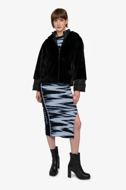 Jacken / Blazer*SPORTALM Plüschjacke mit Kapuze Black