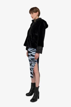 Jacken / Blazer*SPORTALM Plüschjacke mit Kapuze Black