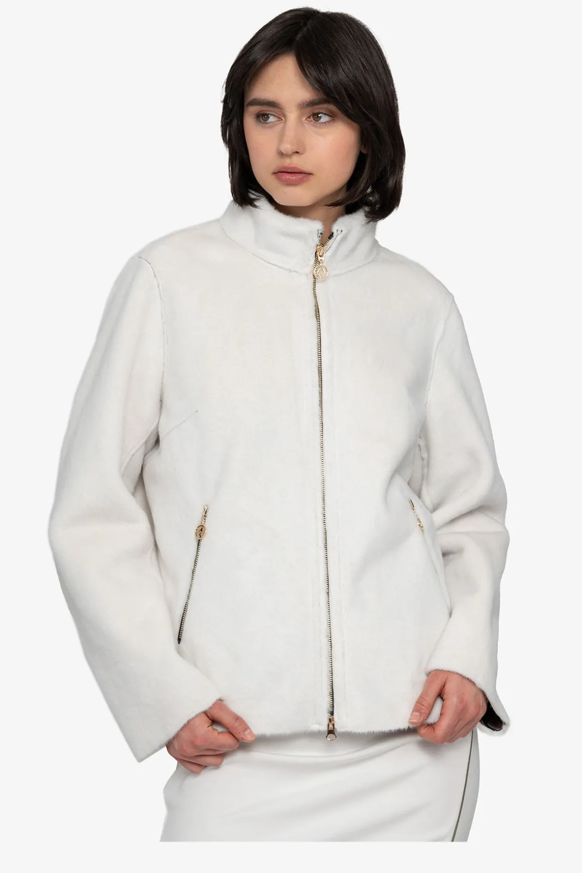 Jacken / Blazer*SPORTALM Plüschjacke mit kleinem Stehkragen EucalyptusMist