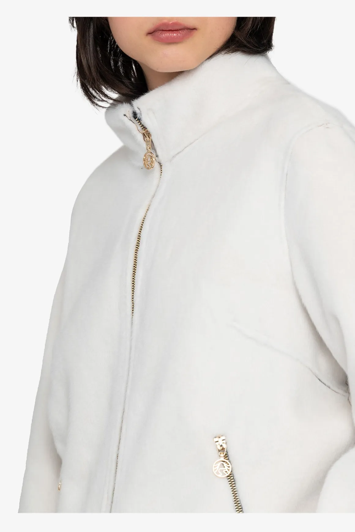Jacken / Blazer*SPORTALM Plüschjacke mit kleinem Stehkragen EucalyptusMist