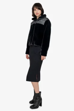 Jacken / Blazer*SPORTALM Plüschjacke mit Umlegekragen Black